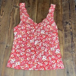 Urban Outfitters/Kimchi Blue scalloped floral tank